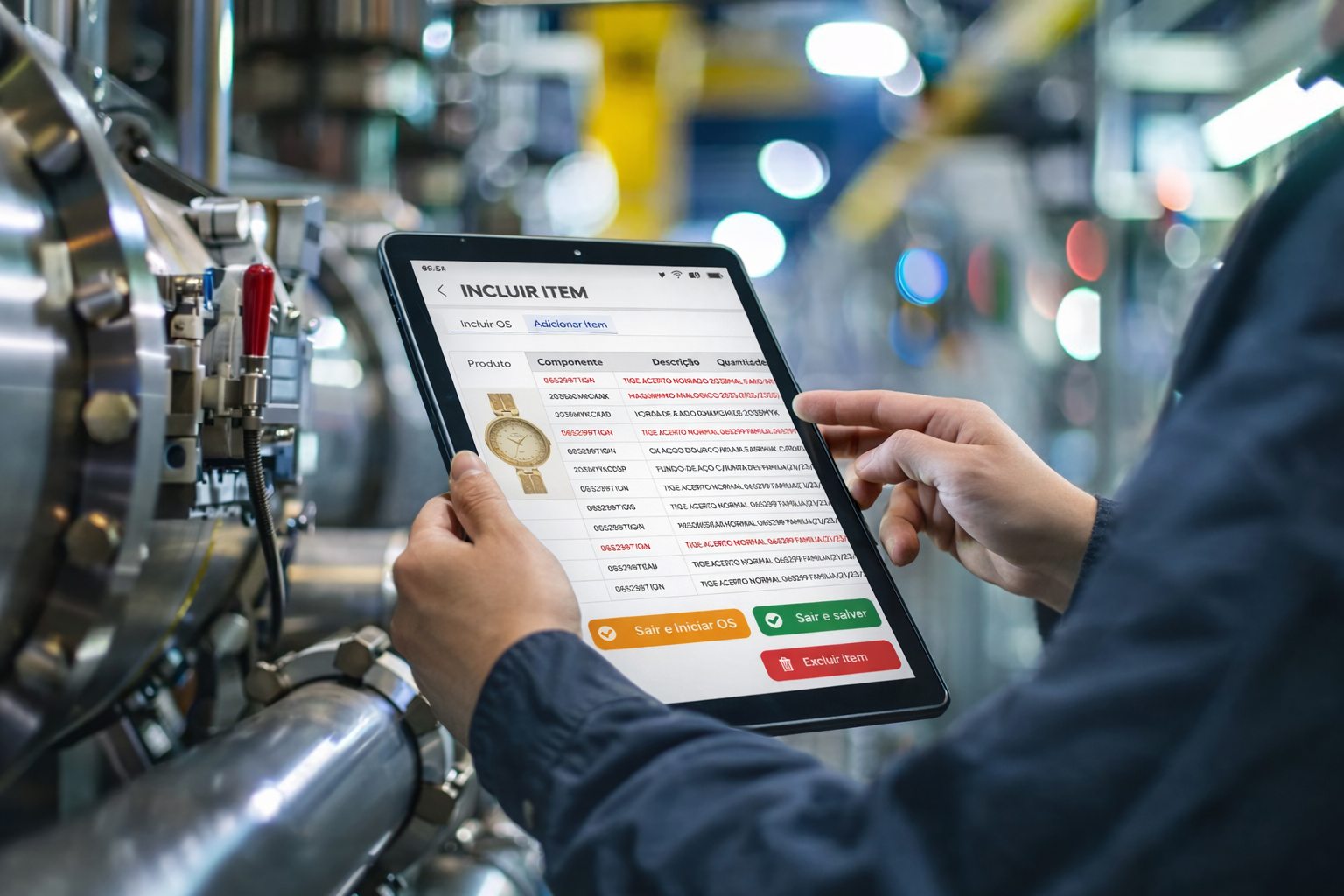 Tela do sistema CNP + OS da Technos