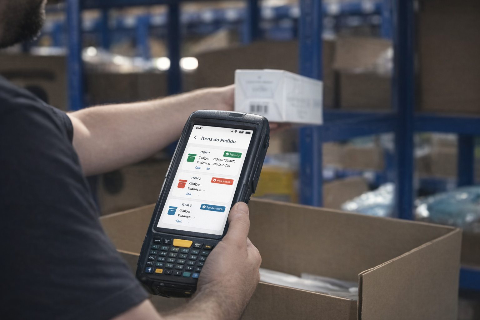 Tela do projeto WMS da Technos